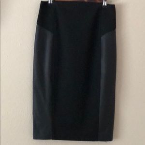 Black blow-the-knee pencil skirt by Express